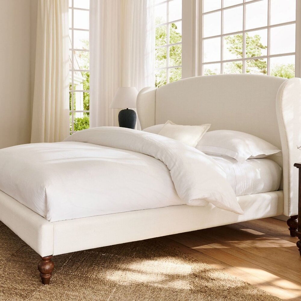 Pottery Barn White Full/Queen Belgian Flax Linen Duvet Cover - Picture 3 of 8